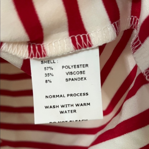 Amazon Red and White Striped Midi Dress - Picture 3 of 5